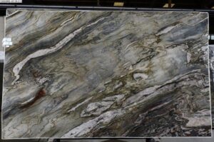 A macro shot of a quartzite slab