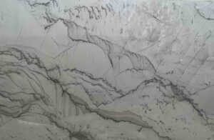 A macro shot of a quartzite slab